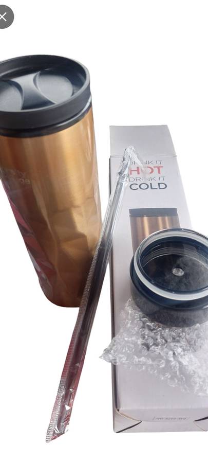 STAINLESS STEEL SERENDIPIO FIRE AND ICE 2 IN 1 DOUBLE WALL TUMBLER INCLUDING FITTINGS