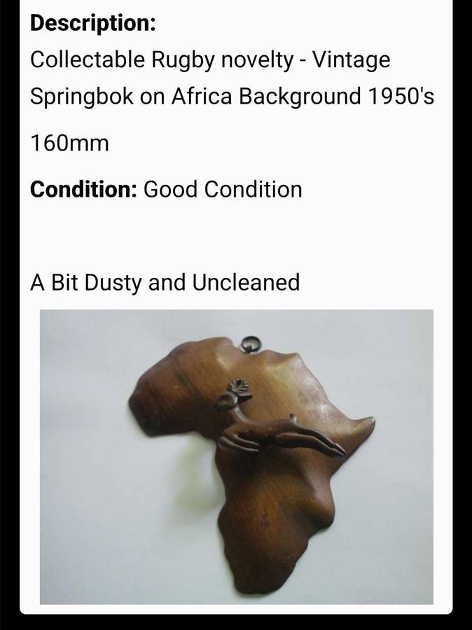 Vintage 1950s springbok on africa