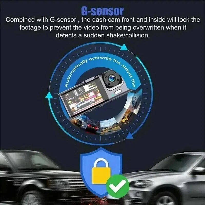 BLACK BOX TRAFFIC RECORDER WITH 2 INCH SCREEN AND REAR DVR CAMERA
