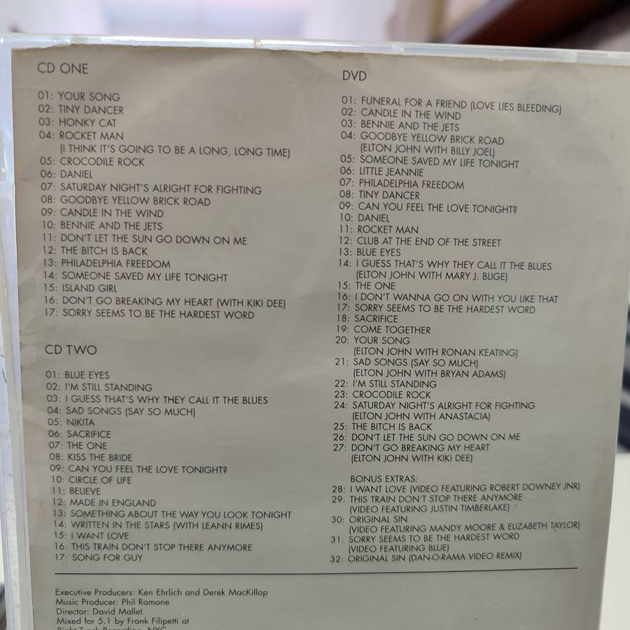 Elton John Greatest Hits One Night Only Dvd / CD set