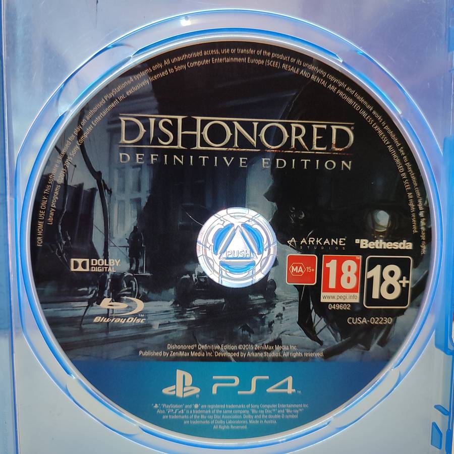 Dishonored Definitive Edition Playstation 4 PS4 disc only