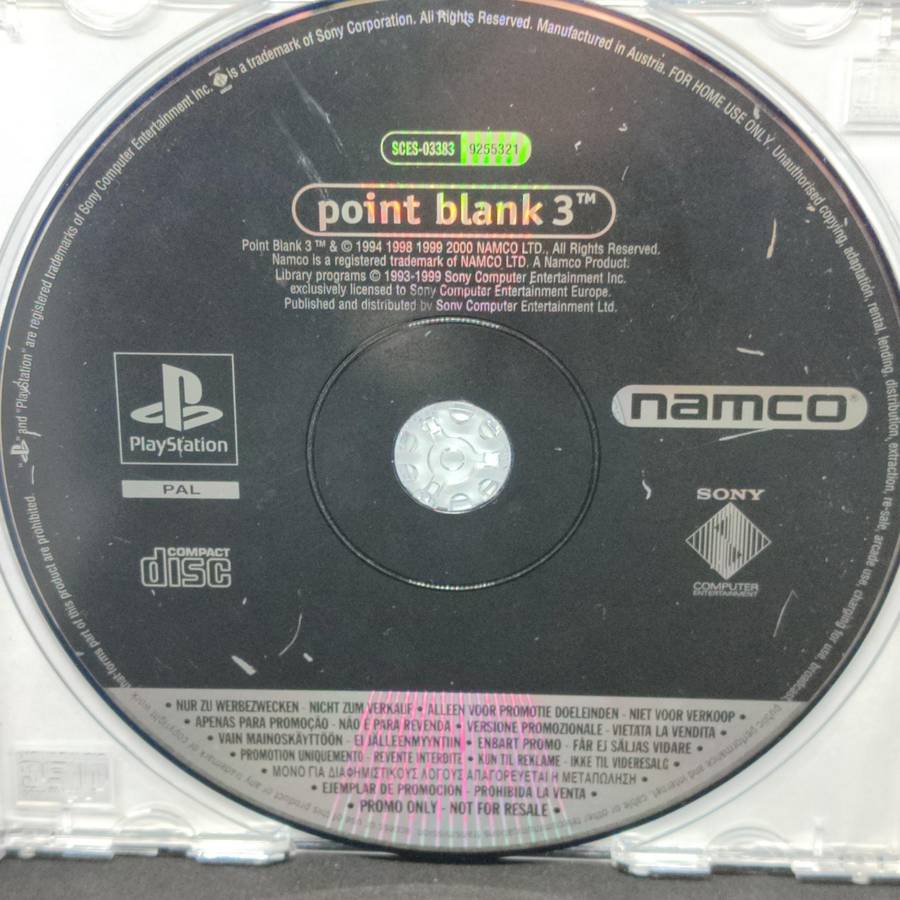 Point Blank 3 Promo Copy PlayStation PS One Disc Only