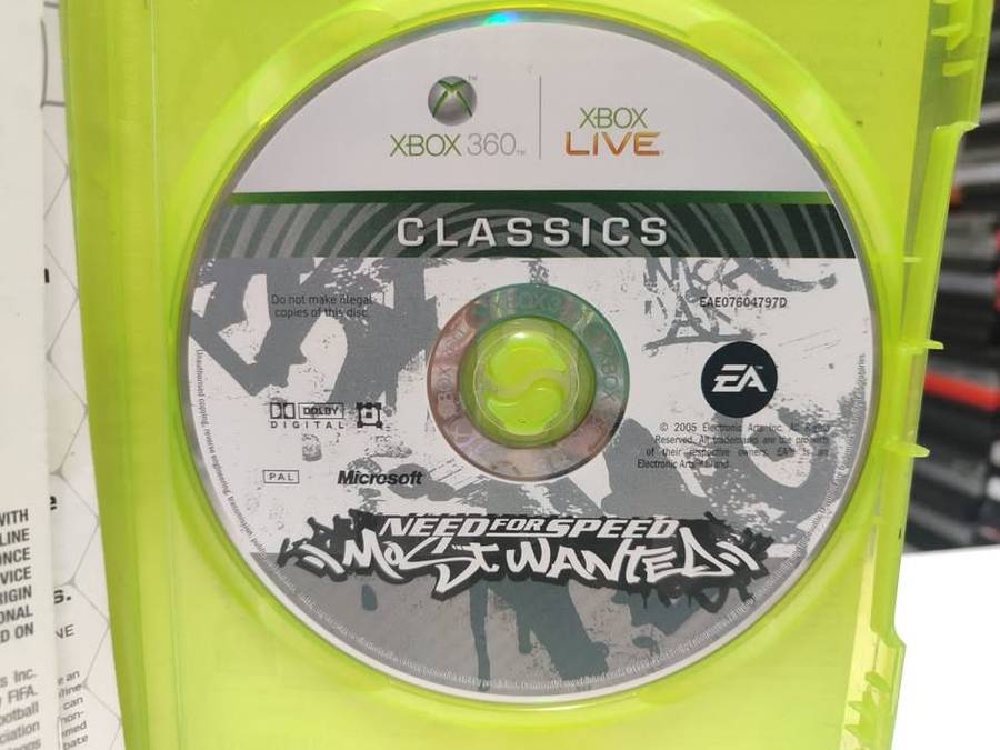 Need for Speed Most Wanted 2005 Xbox 360 disc only