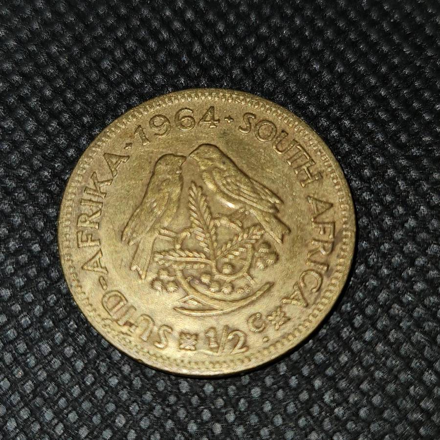 1964 SOUTH AFRICA 1/2 CENT