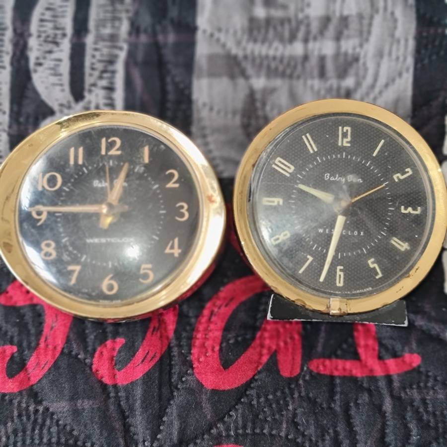 Pair of Baby Ben Bedside Alarm Clock For Spares