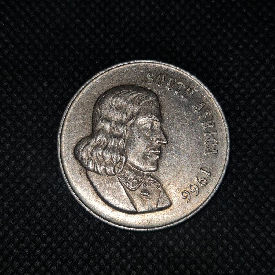 1966 SOUTH AFRICA R1 COIN ENGLISH