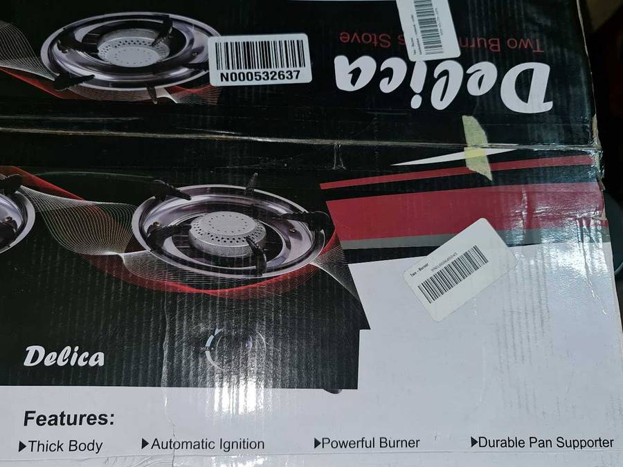 DELICA GLASS TOP GAS STOVE. FACTORY SECONDS