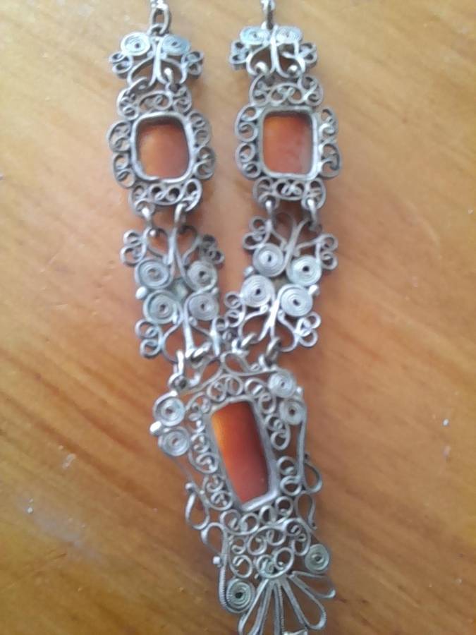 Vintage Coiled Cameo Lavelier Necklace