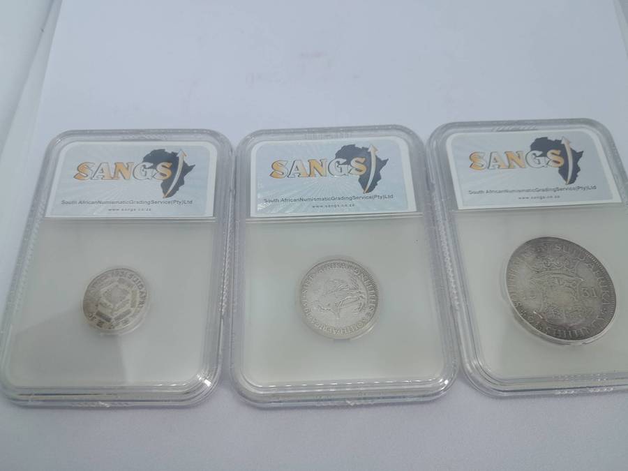 RARE 1931 SA Coin set : 6Pence, 1Shilling, 2.5Shilling