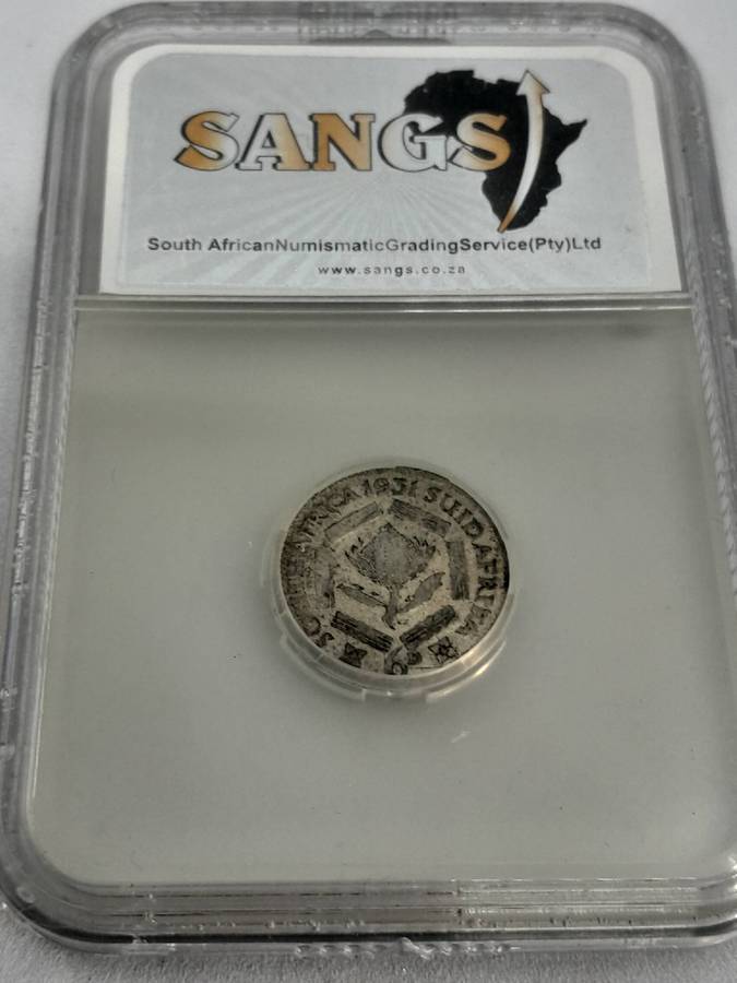 RARE 1931 SA Coin set : 6Pence, 1Shilling, 2.5Shilling