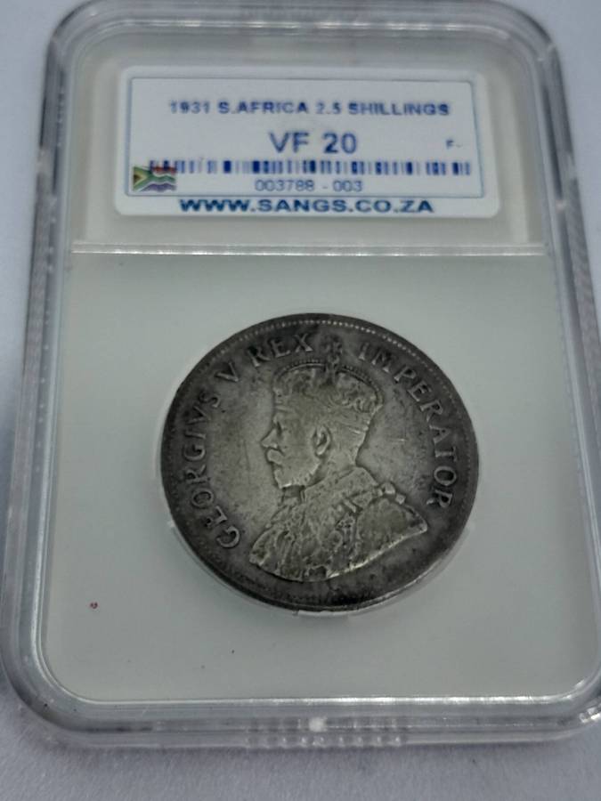 RARE 1931 SA Coin set : 6Pence, 1Shilling, 2.5Shilling