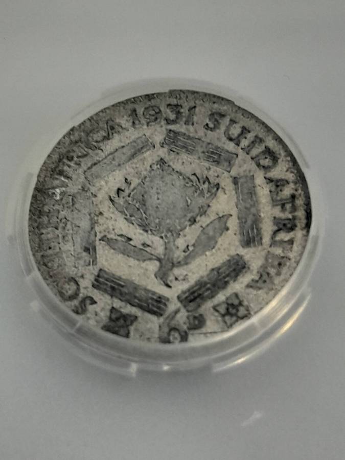 RARE 1931 SA Coin set : 6Pence, 1Shilling, 2.5Shilling