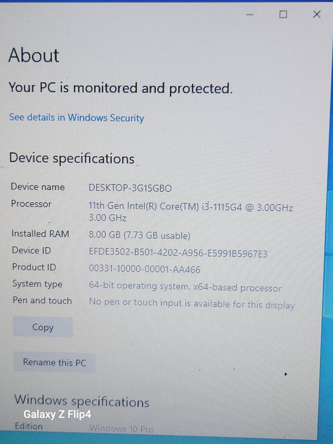 DELL VOSTRO CORE I3 11TH GEN 256NVME 8GIG RAM