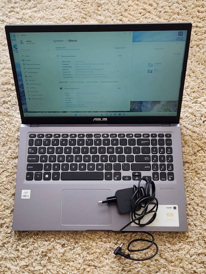 ASUS X515DA CORE I3 10TH GEN 512GIG SSD 8GIG RAM MICROSOFT WINDOWS 11 PRO 24H2