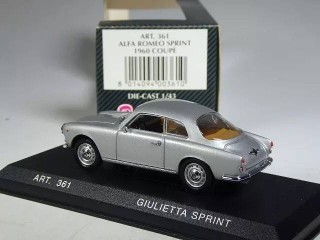 Alfa Romeo Sprint Coupe 1960 Detail Cars Silver 1-43 Boxed