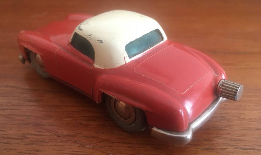 Mercedes Benz 190SL Tinplate Schuco Played (Clockwork NOT Working)1-40 Red-White Rare