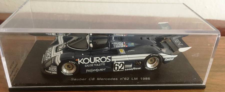 Mercedes Benz Sauber C8 #62 Le Mans 1986 Spark Dark Blue 1-43 Boxed R450