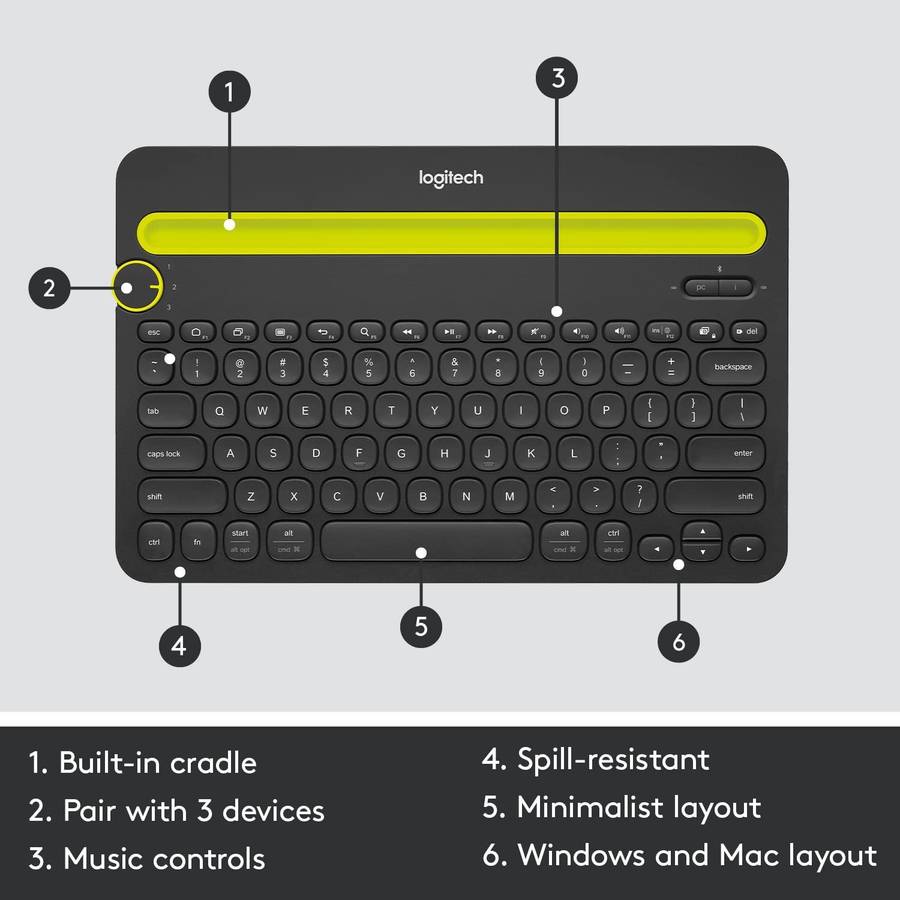 Logitech K480 bluetooth wireless keyboard