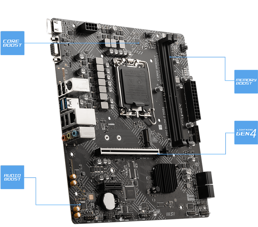MSI PRO B660M-E DDR4 motherboard