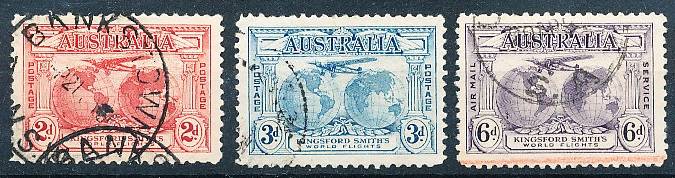 AUSTRALIA  1931 -   Kingsford Smith's World Flights  FULL  SET  FINE  USED
