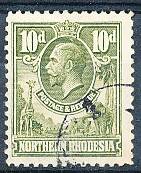NORTH  RHODESIA -  KGV   10d  - FINE USED  - R1100