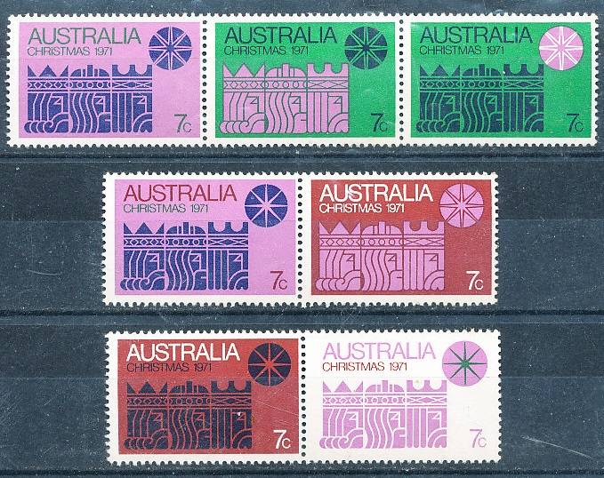 AUSTRALIA  1971 -   Christmas  SET   -  MINT