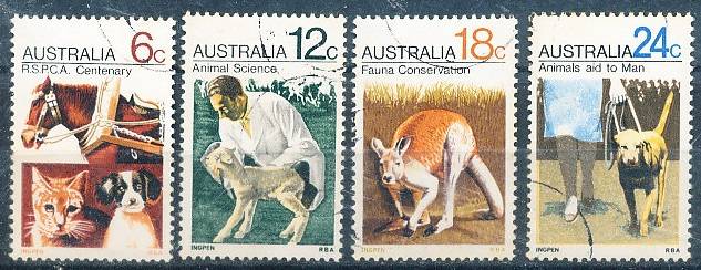 AUSTRALIA  1971 -  Prevention of Cruelty to Animals  SET   -  FINE USED