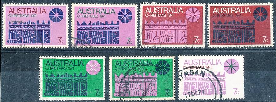 AUSTRALIA  1971 -   Christmas  SET   -  FINE USED