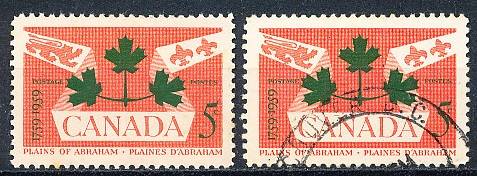 CANADA  1959  -  Battle of Quebec   -  MINT and FINE USED