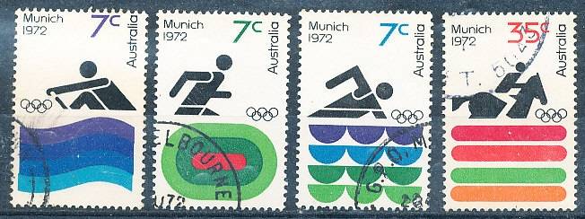 AUSTRALIA  1972 -    Olympic Games - Munich  SET -  FINE  USED