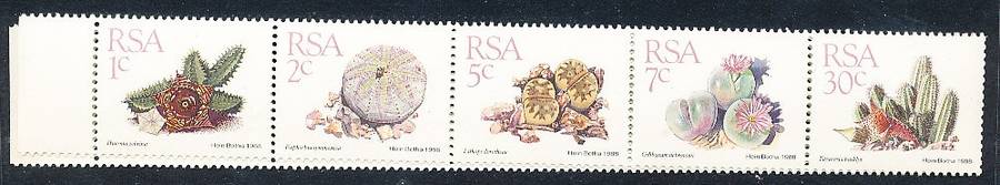 RSA - 1993 5th DEFIN ISSUE `SUCCULENTS` - READERS DIGEST STRIP OF 10   -   FINE   MINT