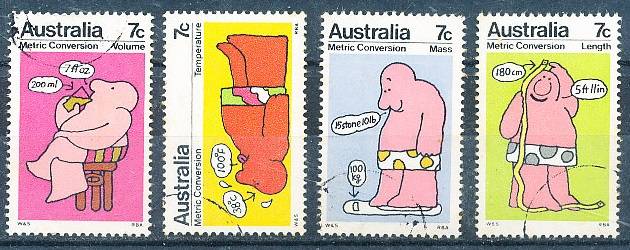 AUSTRALIA  1973 -  Metric Conversion  SET   -  FINE USED