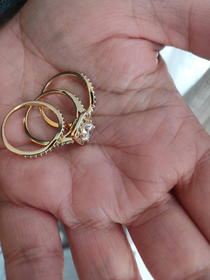 Boho-Chic 2pcs Ring Set For Women - Zinc Alloy, Perfect For Daily Wear & Engagement/Wedding