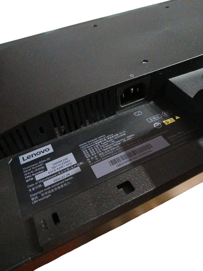 Lenovo ThinkVision S22e-20 19" Monitor