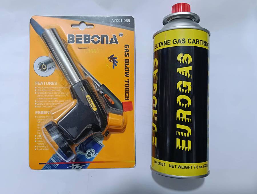 Bebona Gaz Blow Torch with Butane Gas Cartridge