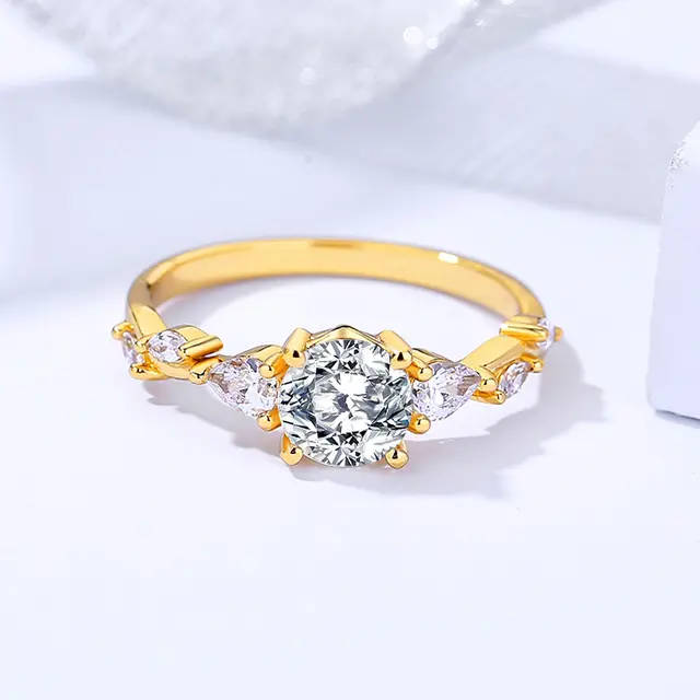 18K Gold Plated Sterling Silver Ring with Certificate of Authenticity