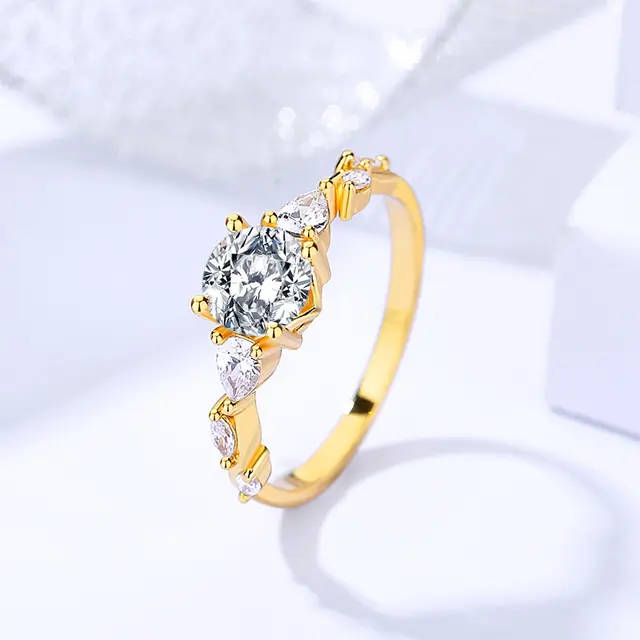 18K Gold Plated Sterling Silver Ring with Certificate of Authenticity