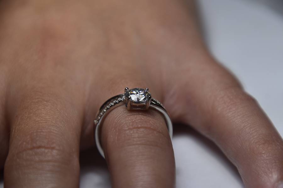 Unique Shape Sterling Silver Ring With Certificate of Authenticity
