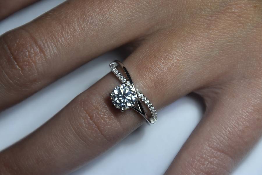 Unique Shape Sterling Silver Ring With Certificate of Authenticity