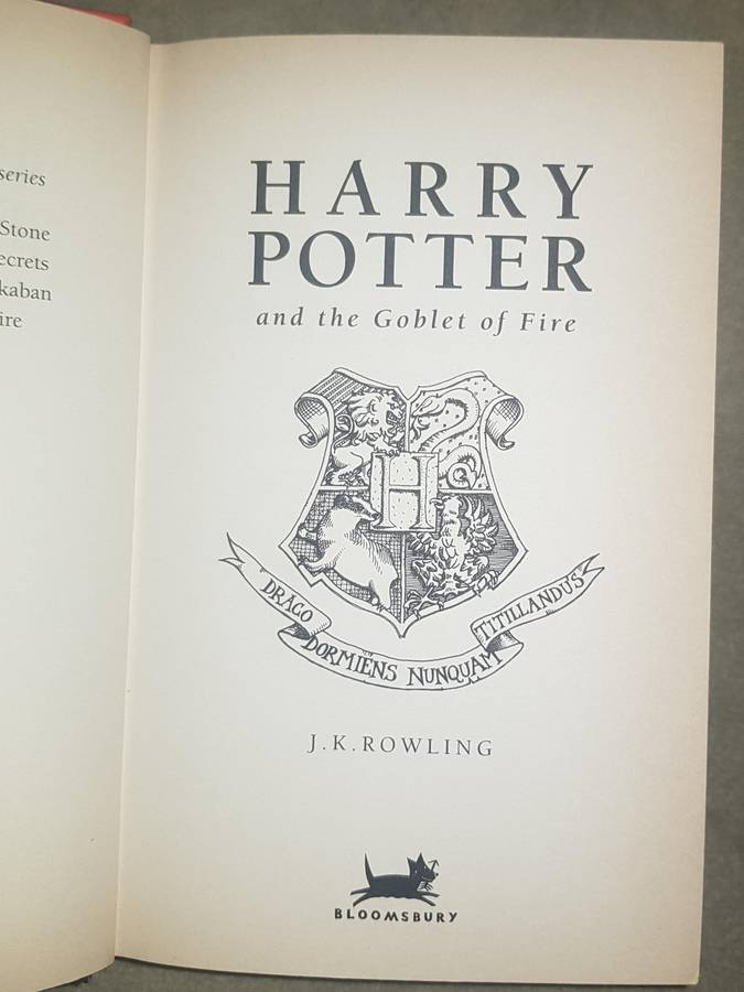 Harry Potter Goblet of Fire First Ed