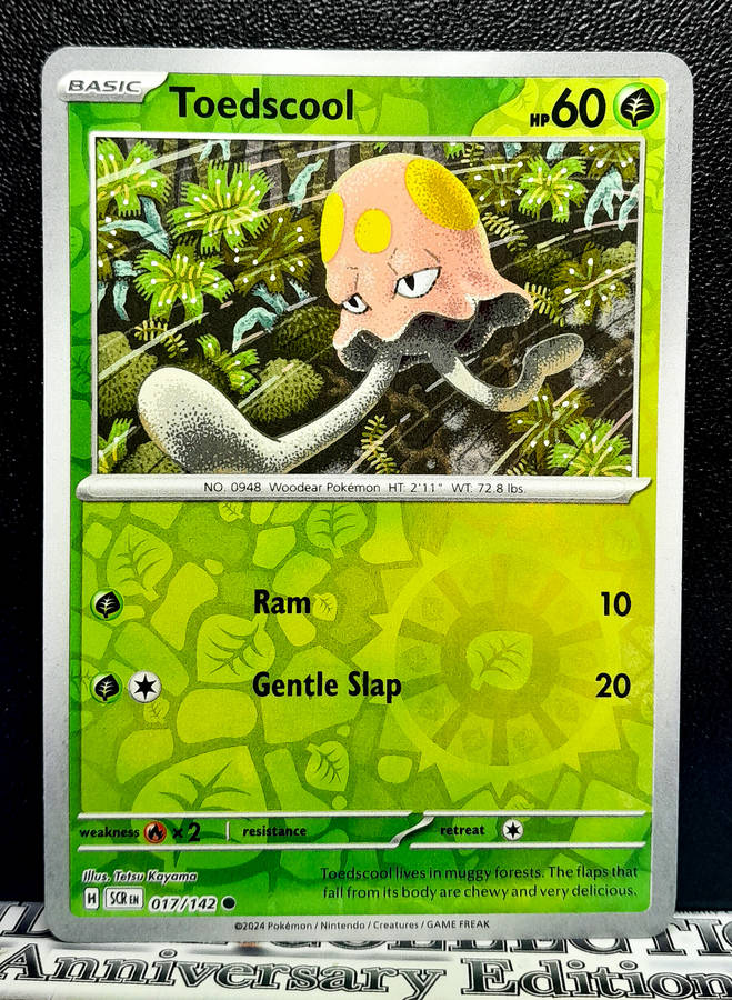Pokemon Card - Toedscool 017/142 - Reverse Holofoil - Stellar Crown NM