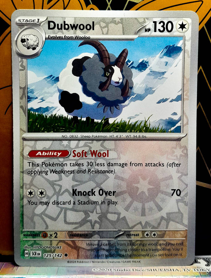 Pokemon Card - Dubwool 125/142 - Reverse Holofoil - Stellar Crown NM