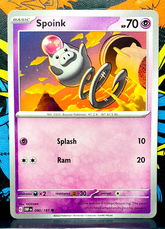 Pokemon Cards - Spoink 090/197 - Obsidian Flames