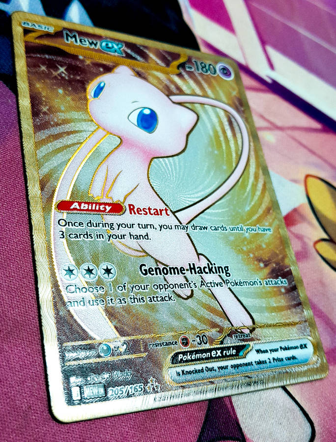 Pokemon Card - Mew EX 205/165 - METAL PROMO CARD - 151 UPC NM