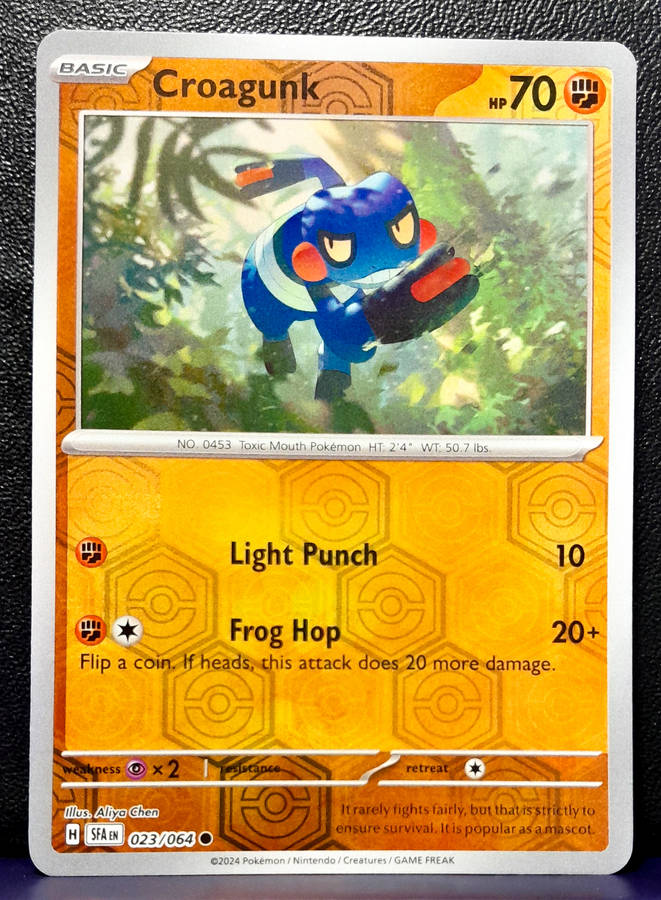 Pokemon Card - Croagunk 023/064 - Reverse Holofoil - Shrouded Fable NM