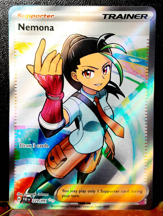 Pokemon Card - Nemona 229/091 - Full Art Trainer - Paldean Fates