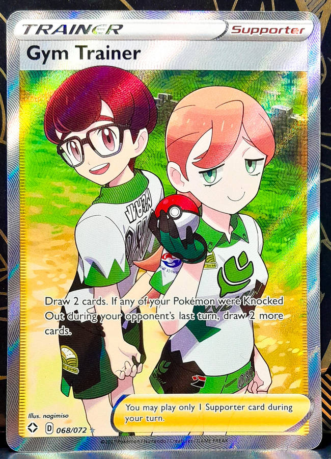 Pokemon Card - Gym Trainer 068/072 - Textured Full Art Trainer - Shining Fates NM