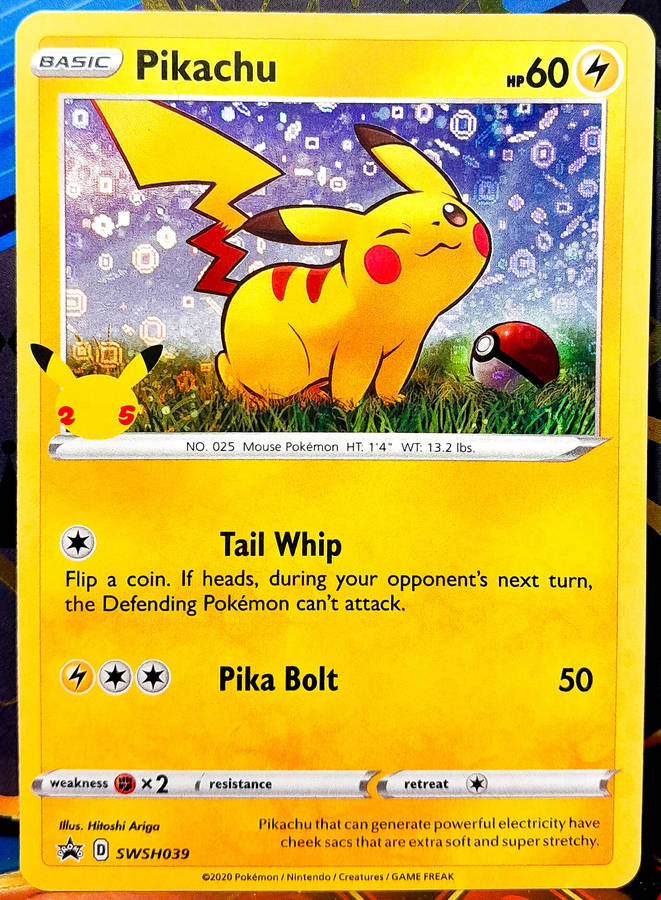 Pokemon Card - Pikachu SWSH039 - General Mills holofoil - Black star Promo NM