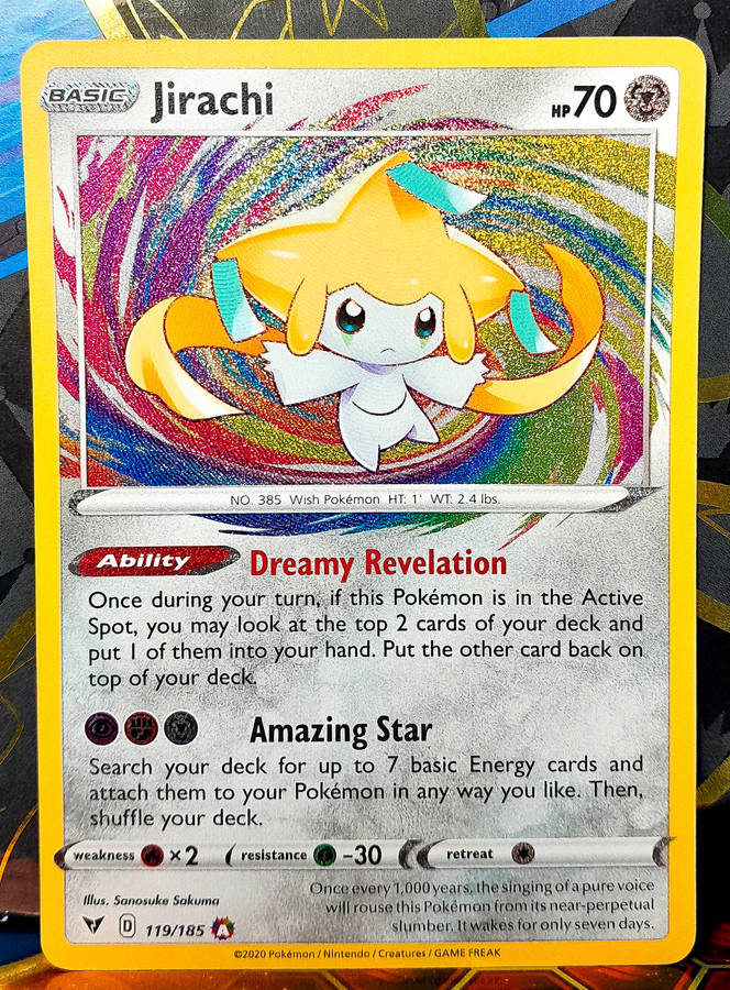 Pokemon Card - Jirachi 119/185 - AMAZING RARE - SWSH Vivid Voltage NM