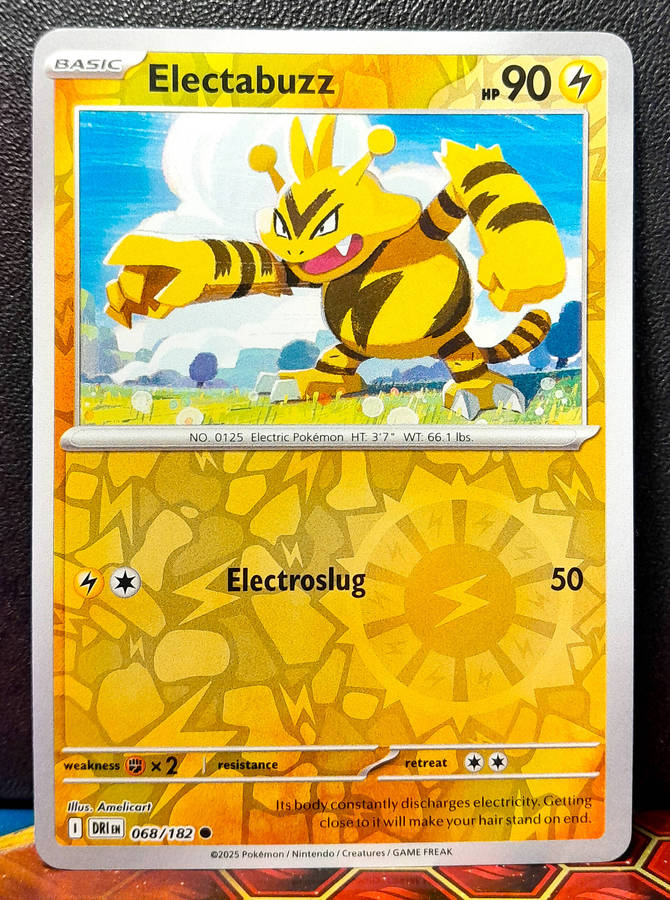 Pokemon Card - Electabuzz 068/182 - Reverse Holofoil - Destined Rivals - NM